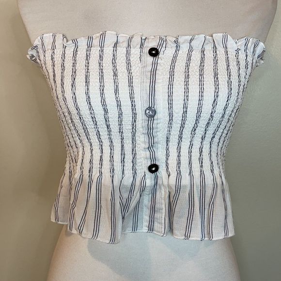 EM & ELLE BOUTIQUE STRIPED BANDEAU TOP NWT - Picture 2 of 12